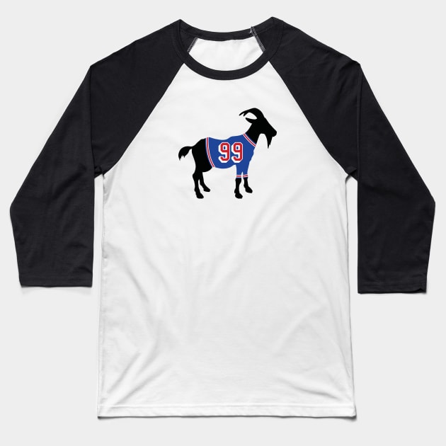 Wayne Gretzky New York Rangers GOAT Baseball T-Shirt by cwijeta